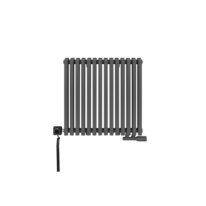 Grzejnik dekoracyjny poziomy Nomad 600x630 grafit