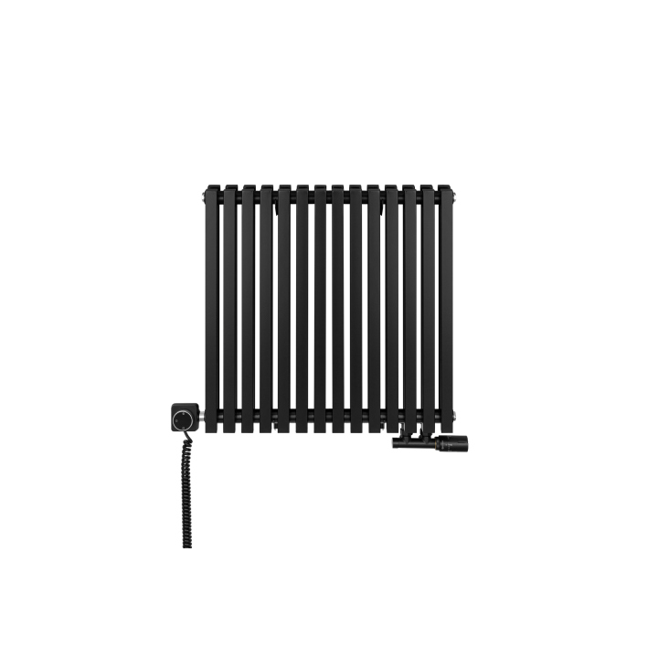 Grzejnik dekoracyjny poziomy Nomad 600x630 czarny