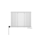 Grzejnik dekoracyjny poziomy Nomad 600x810 biały