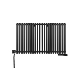 Grzejnik dekoracyjny poziomy Nomad 600x990 czarny