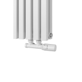 Grzejnik dekoracyjny poziomy Nomad 600x630 biały
