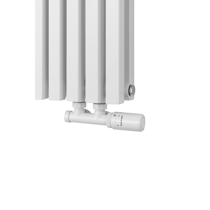 Grzejnik dekoracyjny poziomy Nomad 600x630 biały