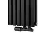 Grzejnik dekoracyjny poziomy Nomad 600x630 czarny