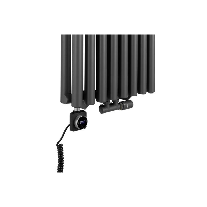 Grzejnik dekoracyjny Gilda GD2E 1800x472 grafit