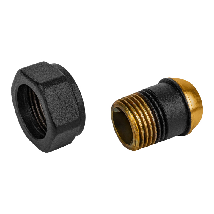 Złączka zaciskowa GW 3/4 x GZ1/2 czarny mat