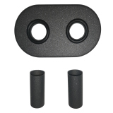 Zestaw maskujący z rozetą podwójną, grafit struktura