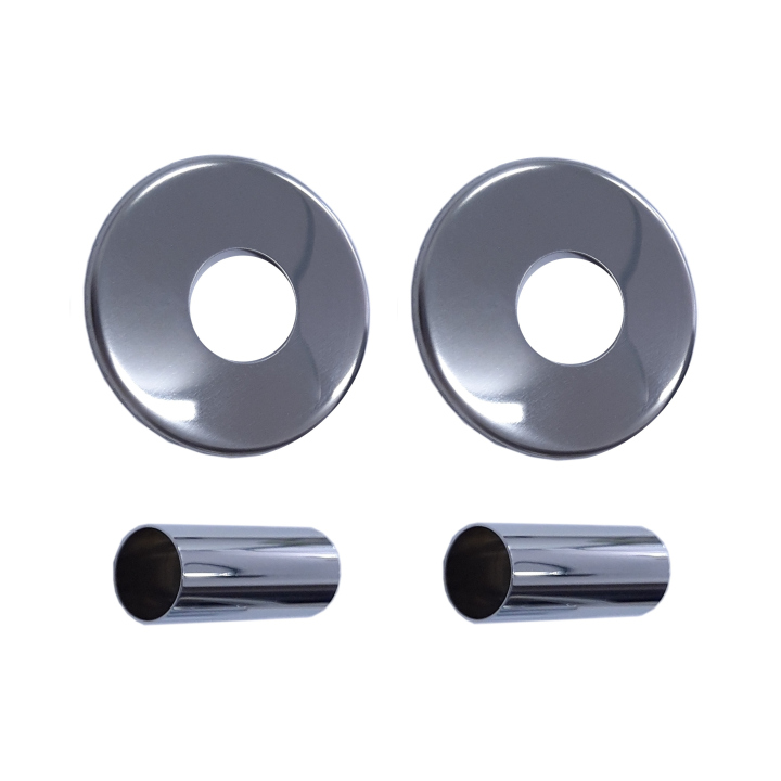 Zestaw maskujący z rozetami pojedynczymi, chrom