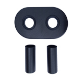 Zestaw maskujący z rozetą podwójną, czarny mat