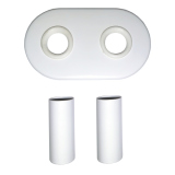 Zestaw maskujący z rozetą podwójną, biały