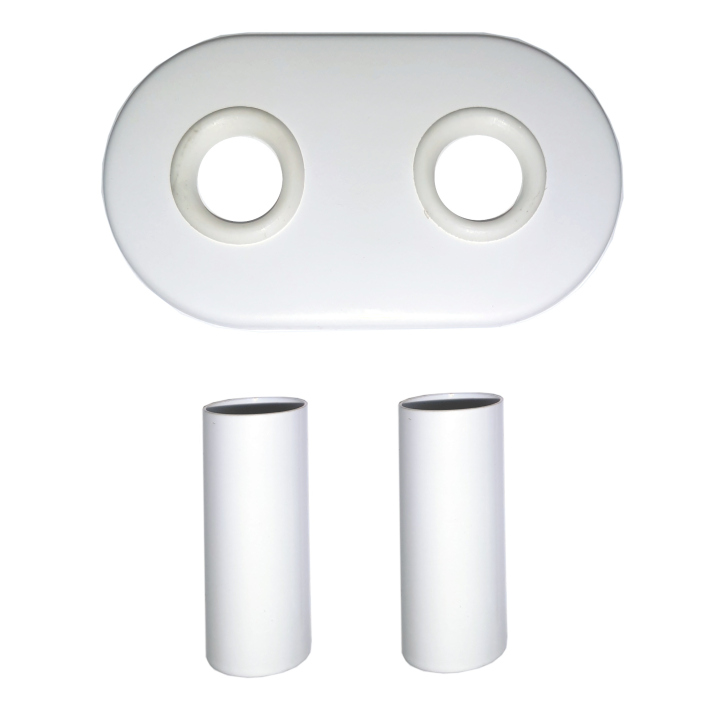 Zestaw maskujący z rozetą podwójną, biały