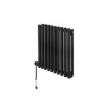 Grzejnik dekoracyjny poziomy Gilda GD2E 600x590 czarny