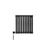 Grzejnik dekoracyjny poziomy Gilda GD2E 600x590 czarny