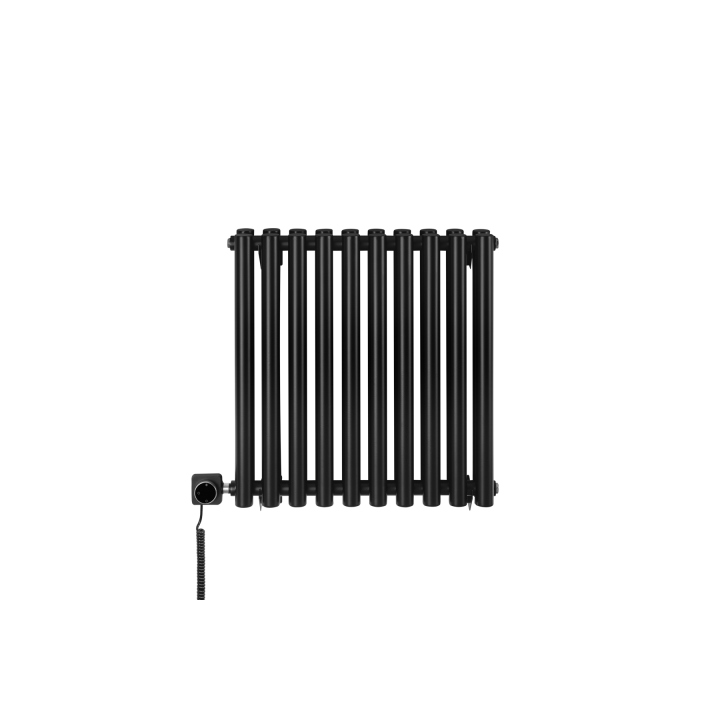 Grzejnik dekoracyjny poziomy Gilda GD2E 600x590 czarny