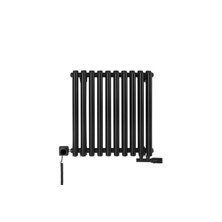 Grzejnik dekoracyjny poziomy Gilda GD2E 600x590 czarny