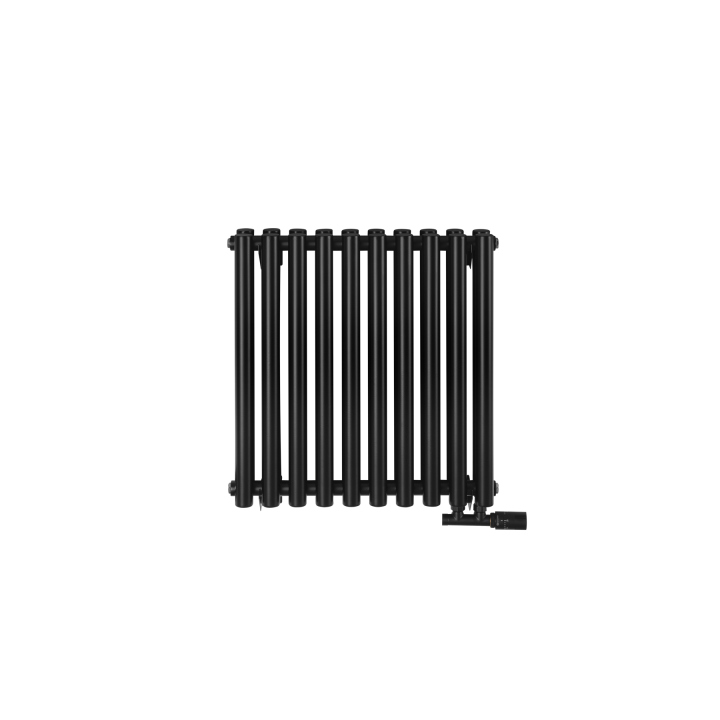 Grzejnik dekoracyjny poziomy Gilda GD2E 600x590 czarny