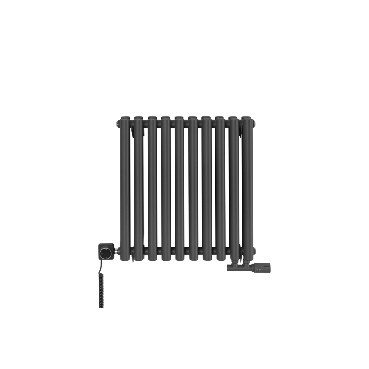 Grzejnik dekoracyjny poziomy Gilda GD2E 600x590 grafit