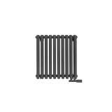 Grzejnik dekoracyjny poziomy Gilda GD2E 600x590 grafit