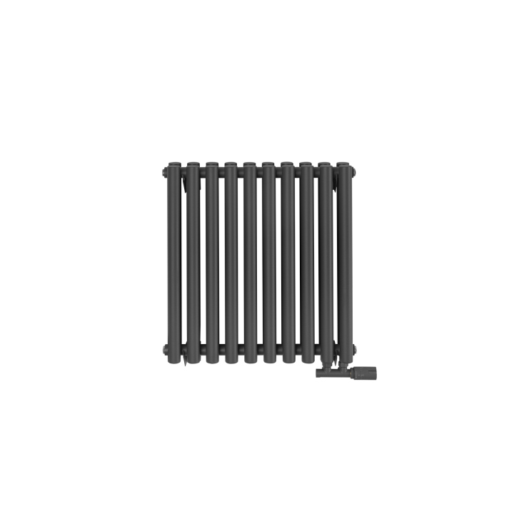 Grzejnik dekoracyjny poziomy Gilda GD2E 600x590 grafit