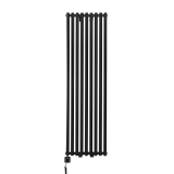 Grzejnik dekoracyjny Gilda GD1E 1800x531 czarny