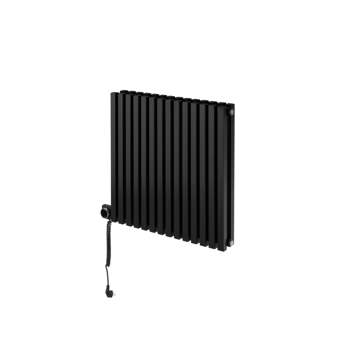 Grzejnik dekoracyjny poziomy Nomad 600x630 czarny