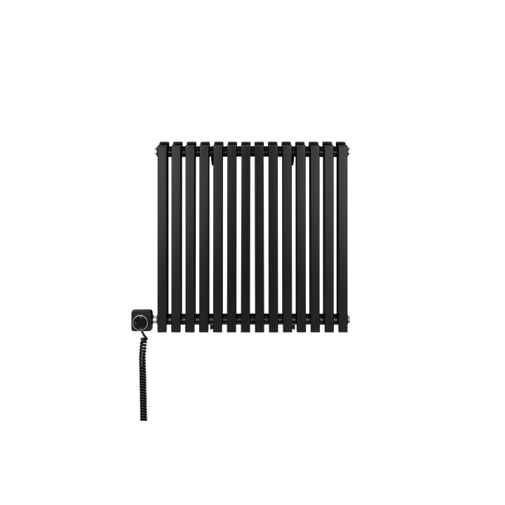 Grzejnik dekoracyjny poziomy Nomad 600x630 czarny