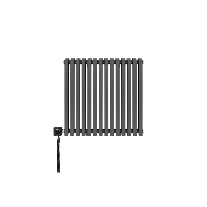 Grzejnik dekoracyjny poziomy Nomad 600x630 grafit