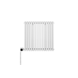 Grzejnik dekoracyjny poziomy Nomad 600x630 biały