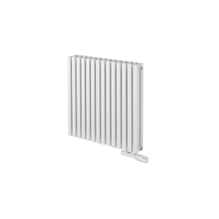 Grzejnik dekoracyjny poziomy Nomad 600x630 biały