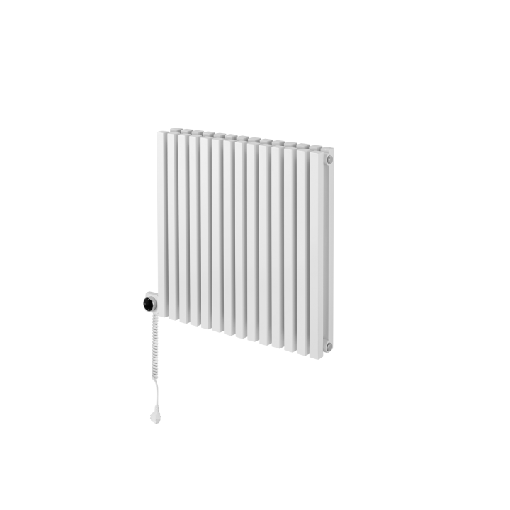 Grzejnik dekoracyjny poziomy Nomad 600x630 biały