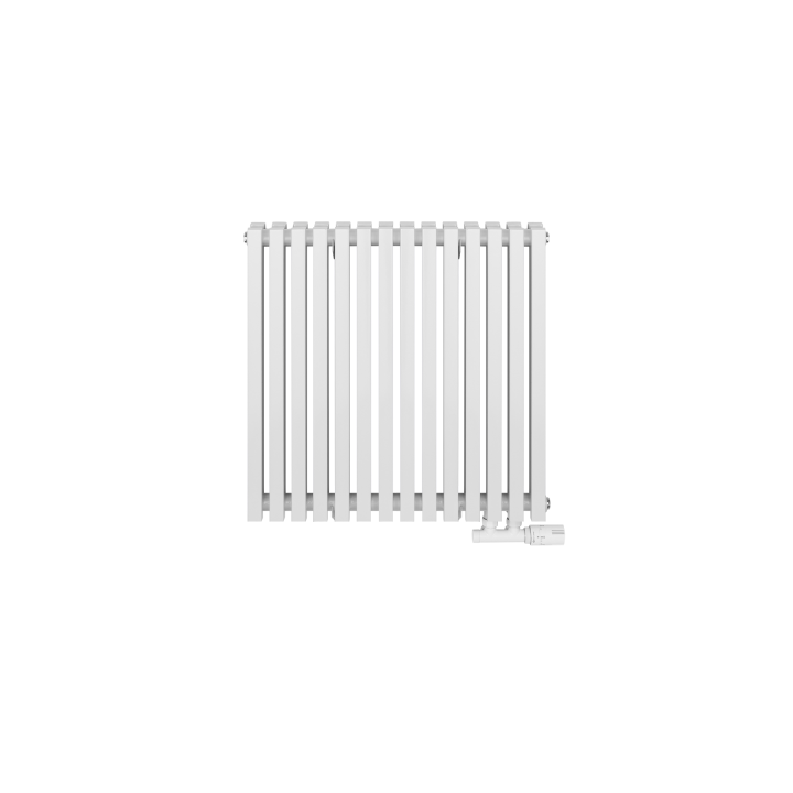 Grzejnik dekoracyjny poziomy Nomad 600x630 biały