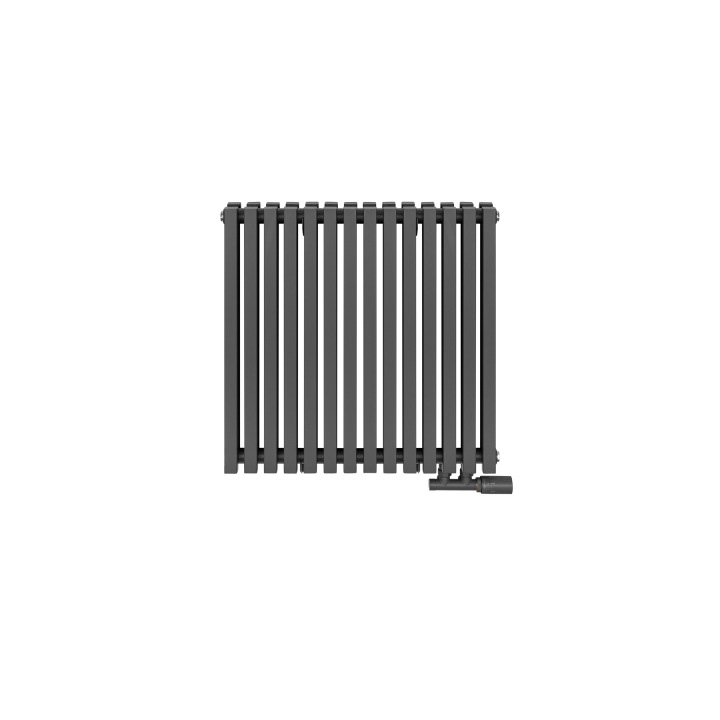 Grzejnik dekoracyjny poziomy Nomad 600x630 grafit