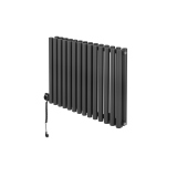 Grzejnik dekoracyjny poziomy Gilda GD2E 600x826 grafit