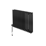 Grzejnik dekoracyjny poziomy Gilda GD2E 600x826 czarny