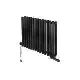 Grzejnik dekoracyjny poziomy Gilda GD2E 600x826 czarny