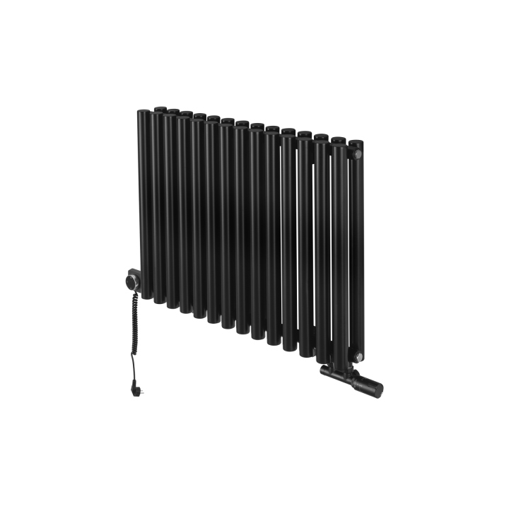 Grzejnik dekoracyjny poziomy Gilda GD2E 600x826 czarny