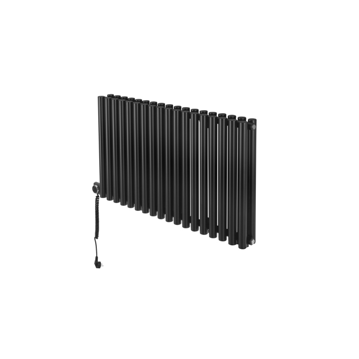 Grzejnik dekoracyjny poziomy Gilda GD2E 600x1062 czarny