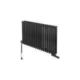Grzejnik dekoracyjny poziomy Gilda GD2E 600x1062 czarny