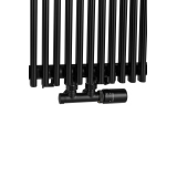 Grzejnik dekoracyjny Edo ED1 1800x507 czarny