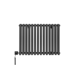 Grzejnik dekoracyjny poziomy Gilda GD2E 600x826 grafit