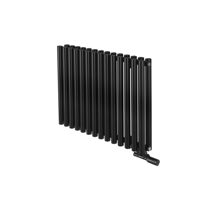 Grzejnik dekoracyjny poziomy Gilda GD2E 600x826 czarny