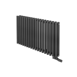 Grzejnik dekoracyjny poziomy Gilda GD2E 600x1062 grafit