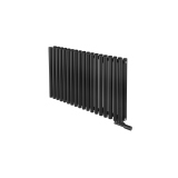 Grzejnik dekoracyjny poziomy Gilda GD2E 600x1062 czarny