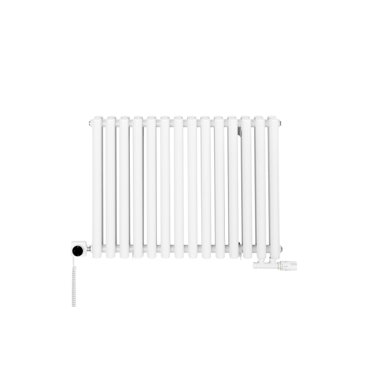 Grzejnik dekoracyjny poziomy Gilda GD2E 600x826 biały