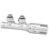 Zawór termostatyczny zespolony MULTIFLOW INVEST, chrom prawy