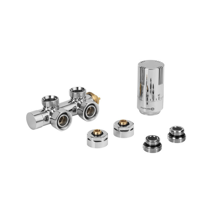 Zawór termostatyczny zespolony MULTIFLOW INVEST, chrom prawy