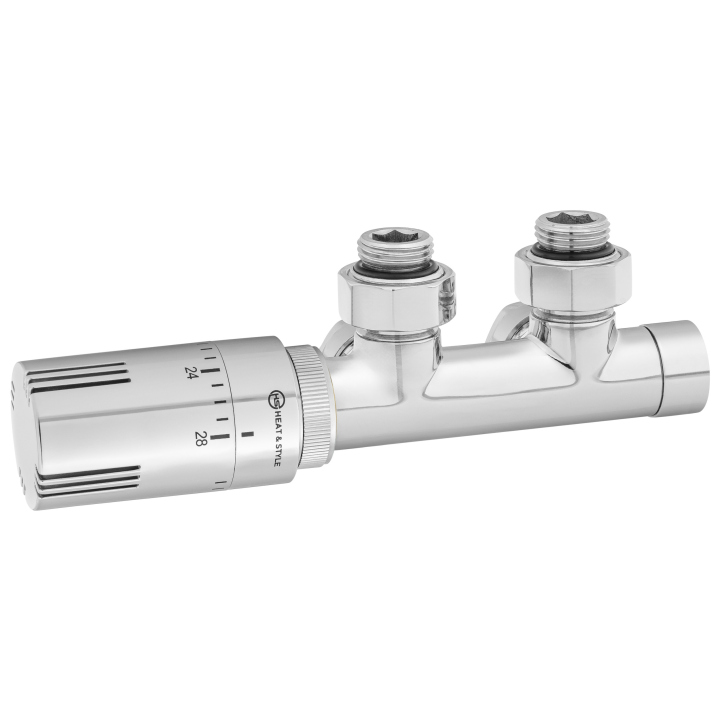 Zawór termostatyczny zespolony MULTIFLOW INVEST, chrom lewy