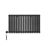 Grzejnik dekoracyjny poziomy Gilda GD2E 600x1062 czarny