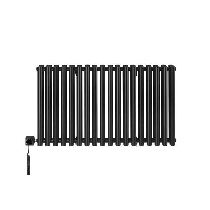 Grzejnik dekoracyjny poziomy Gilda GD2E 600x1062 czarny