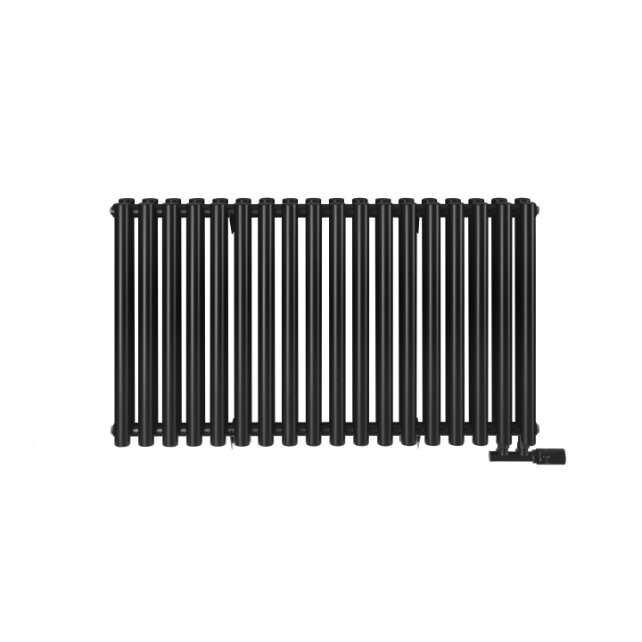 Grzejnik dekoracyjny poziomy Gilda GD2E 600x1062 czarny