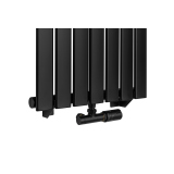 Grzejnik dekoracyjny Ultra Slim US1 1600x476 czarny